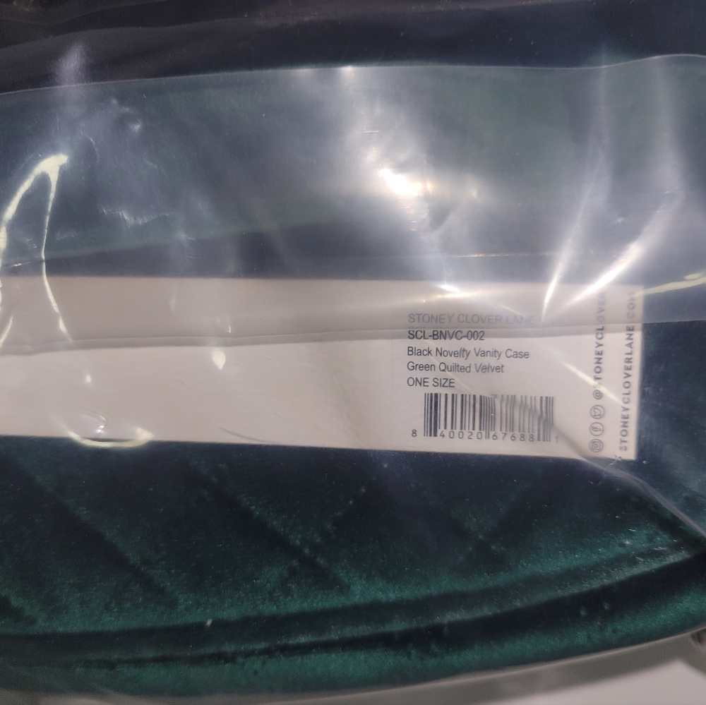 Stoney Clover Lane Green Quilted Velvet Vanity Case NWT - Picture 6 of 8